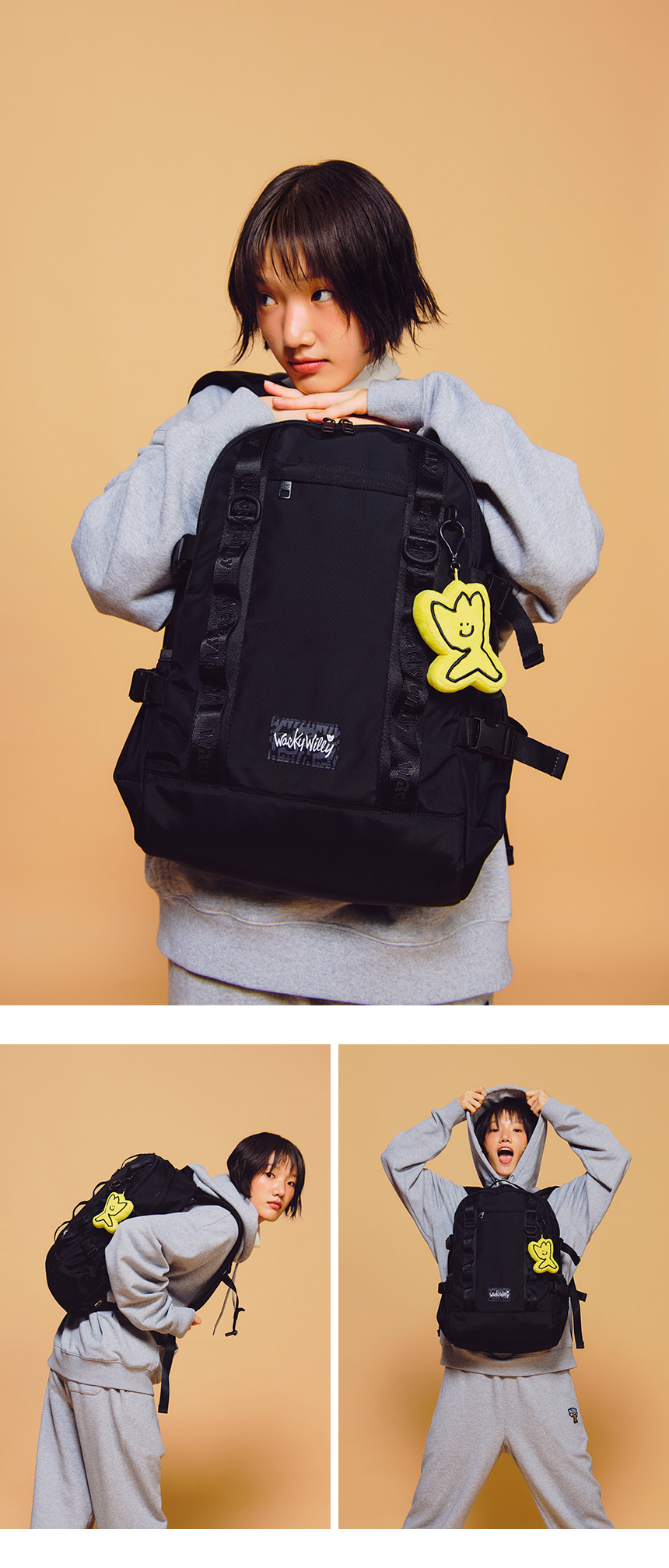 バックパック・リュック WACKY WILLY CORDURA WEBBING BACKPACK MUSINSA公式 | WACKY WILLY [24FW] Cordura Webbing Backpack Khaki