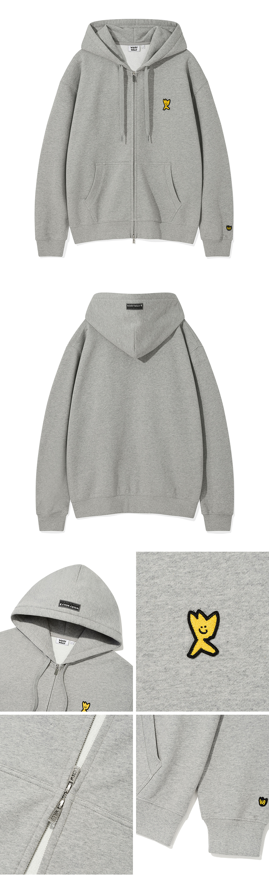 ★Wacky WiLLy★ Graphic Kiki Wappen Hoodie Light Grey MUSINSA | WACKY WILLY Kiki Logo Hoodie (5 colors)