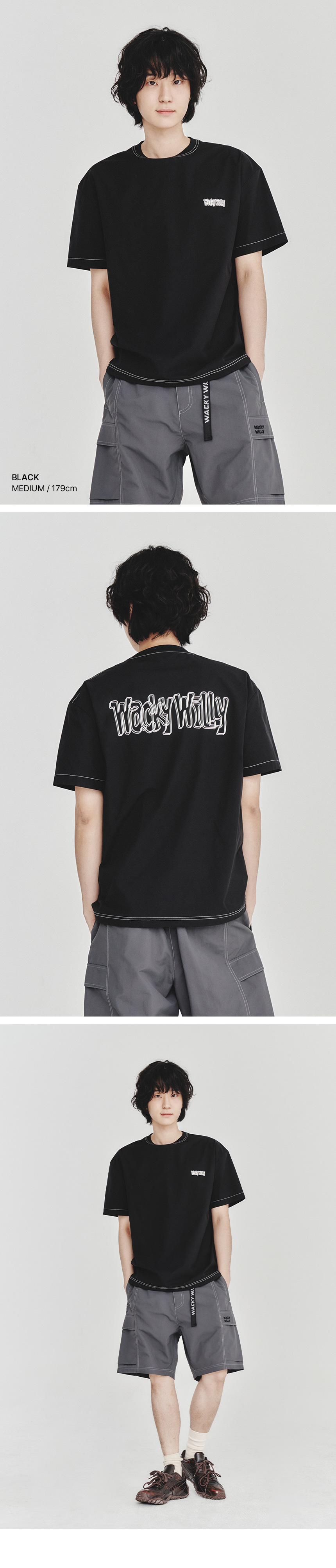 Tシャツ・カットソー WACKY WILLY Waki Typo Synthetic Fiber Short Sleeve T-Shirt MUSINSA公式 | WACKY WILLY Waki Typo Synthetic Fiber Short