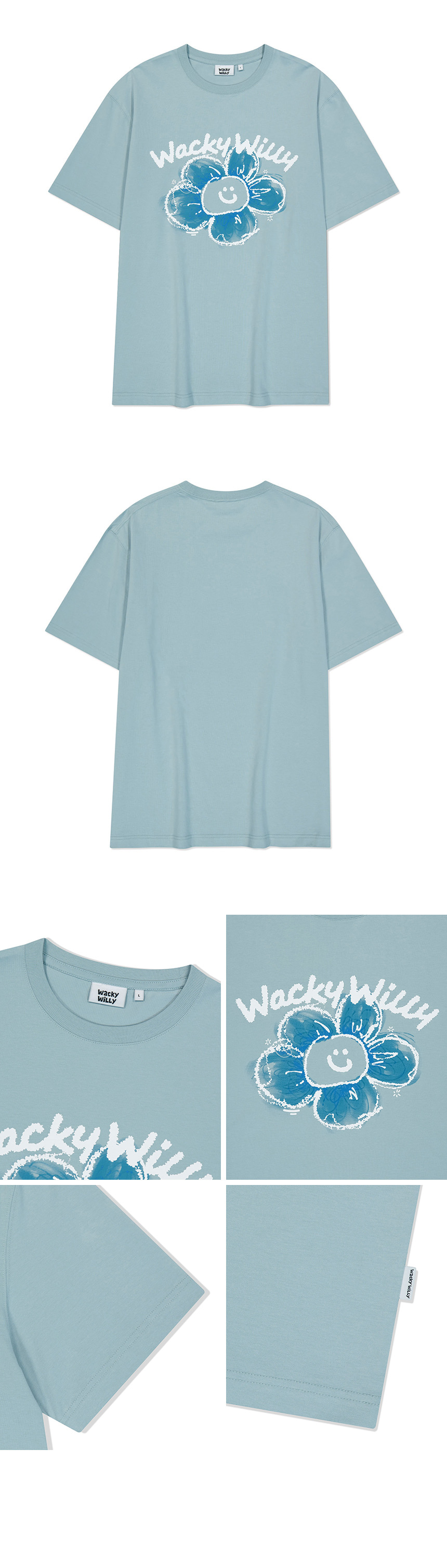 [WACKYWILLY]シグネチャー ビッグ リリー 半袖 Tシャツ(3 COLOR) MUSINSA公式 | WACKY WILLY Signature Big Lily Short Sleeve T