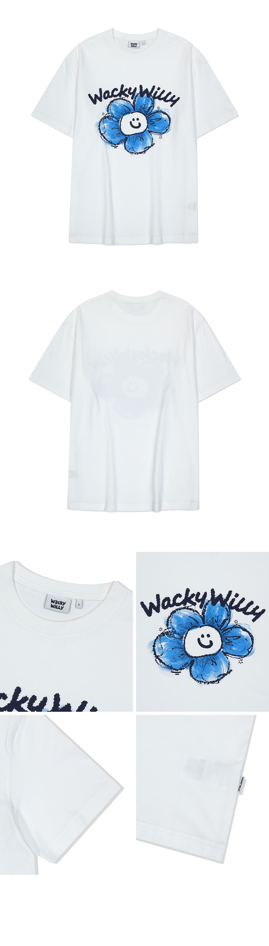 [WACKYWILLY]シグネチャー ビッグ リリー 半袖 Tシャツ(3 COLOR) MUSINSA公式 | WACKY WILLY Signature Big Lily Short Sleeve T